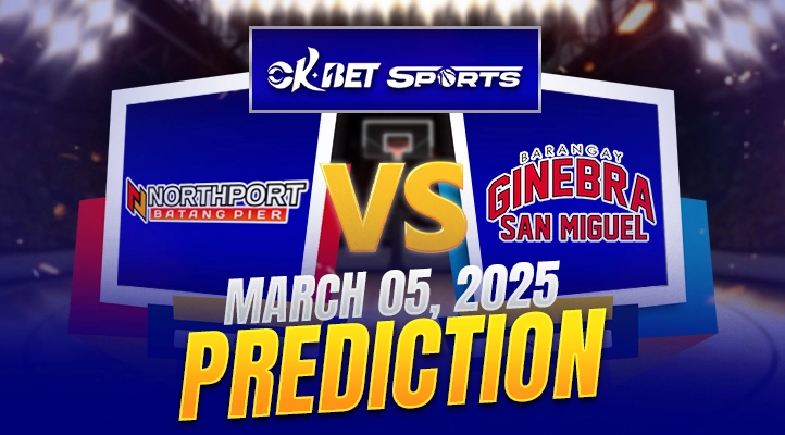 a logo of nba team with a game of ginebra vs northport prediction